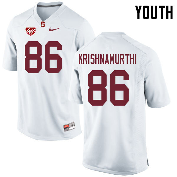 Youth #86 Sidhart Krishnamurthi Stanford Cardinal College Football Jerseys Sale-White
